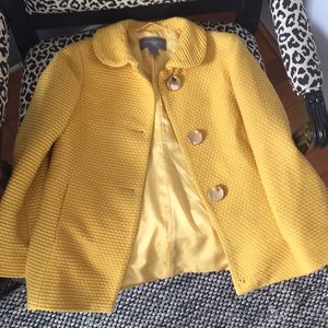 Ann Taylor Petite Peacoat in mustard